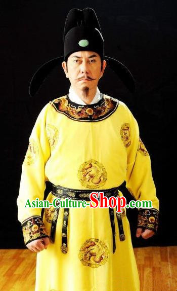 Chinese Ancient Tang Dynasty Emperor Xuanzong Li Longji Replica Costume for Men