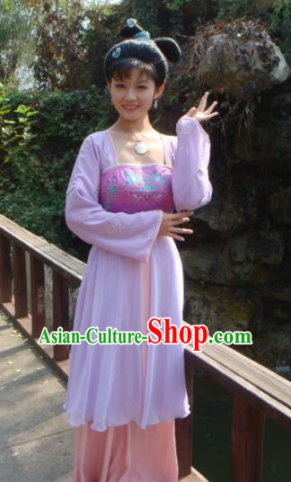 Chinese Ancient Tang Dynasty Palace Princess Yuzhen Hanfu Dress Embroidered Replica Costume for Women