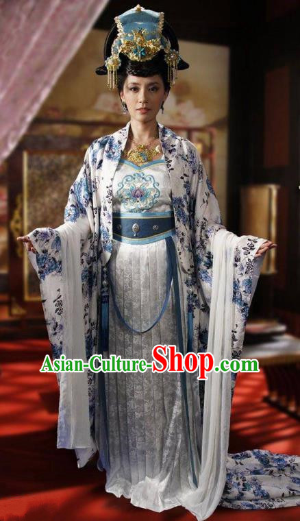Ancient Chinese Tang Dynasty Princess Taiping Embroidered Dress Replica Costume for Women