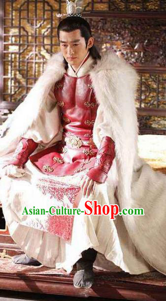 Chinese Ancient Tang Dynasty Military Officer Replica Costume for Men