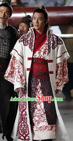 Chinese Ancient Tang Dynasty Military Officer Embroidered Replica Costume for Men