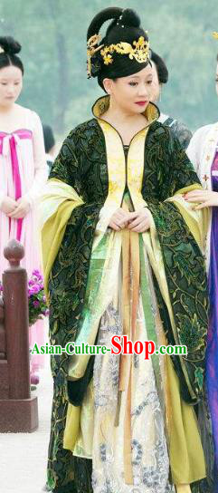 Traditional Chinese Ancient Tang Dynasty Empress Dowager Chao Embroidered Dress Replica Costume for Women