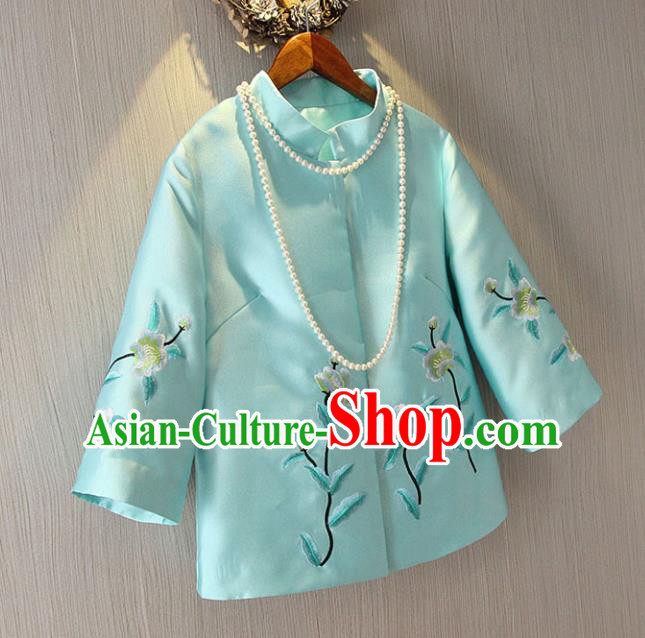 Traditional Ancient Chinese Young Women Cheongsam Dress Republic of China Tangsuit Stand Collar Blouse Dress Tang Suit Clothing