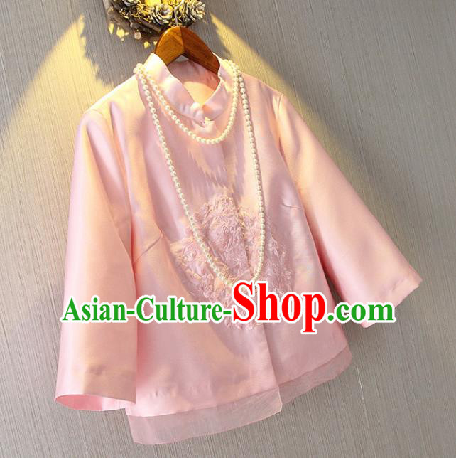 Traditional Ancient Chinese Young Women Cheongsam Dress Republic of China Tangsuit Stand Collar Blouse Dress Tang Suit Clothing