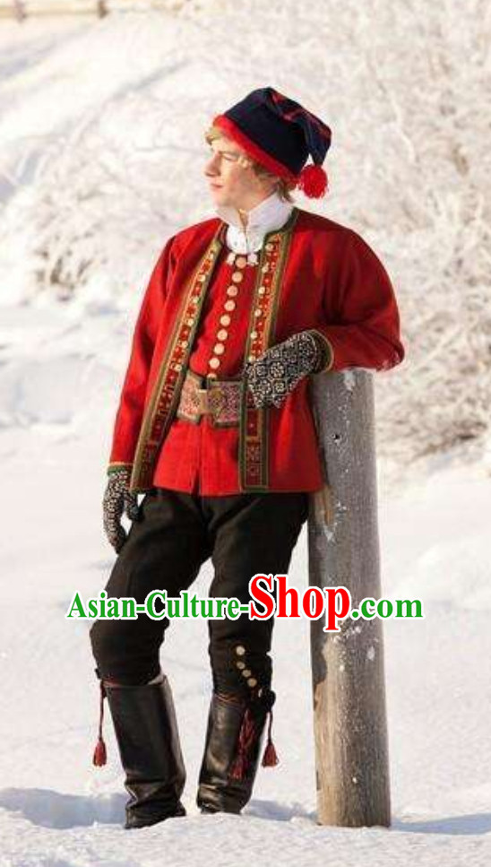Norway National Costume and Hat Complete Set for Men