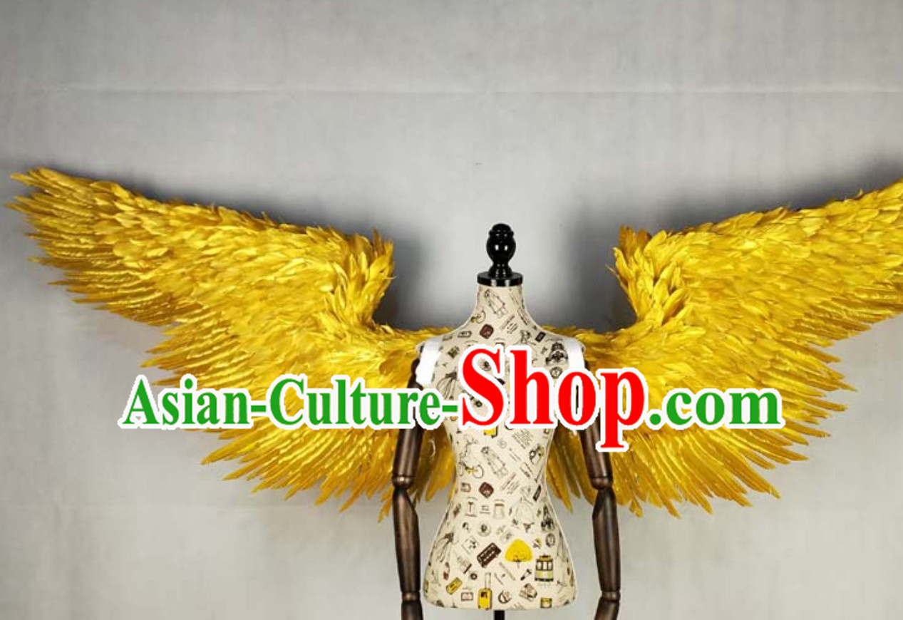 Golden Color Professional Stage Performance Giant Angel Wings