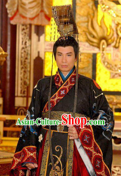 Traditional Chinese Ancient Majesty Costume Tang Dynasty Emperor Li Chen Replica Costume for Men