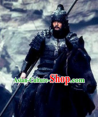 Chinese Ancient Three Kingdoms Period Wei Kingdom General Xia Houdun Replica Costume and Hats for Men