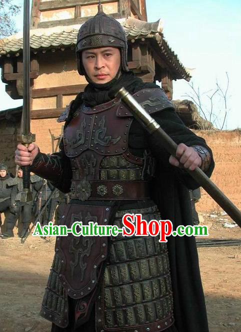 Chinese Ancient Warring States Time General Fan Yuqi Replica Costume and Hats for Men