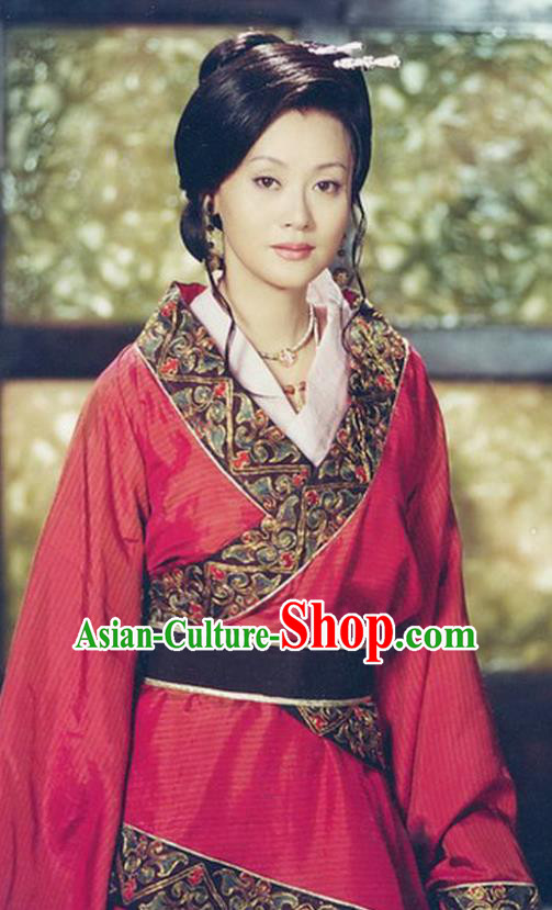 Chinese Ancient Qin Dynasty Imperial Consort Zhao Hanfu Dress Replica Costume for Women