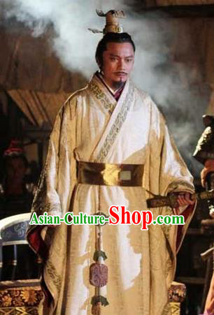 Traditional Chinese Qin Dynasty First Emperor Ying Zheng Replica Costume for Men