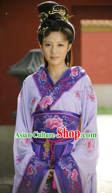 Traditional Chinese Warring States Period Yue Kingdom Beauty Xi Shi Hanfu Dress Embroidered Replica Costume for Women