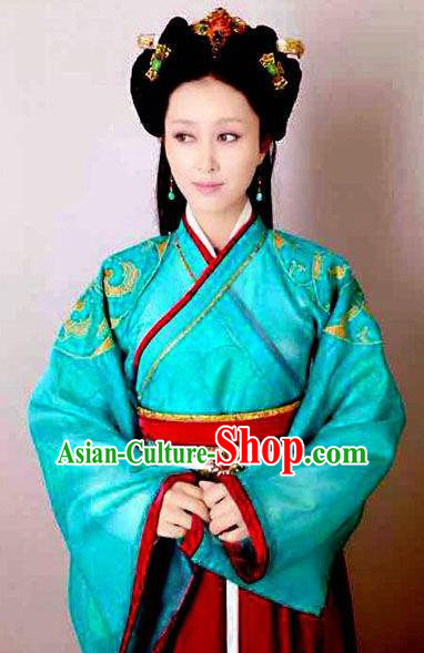 Traditional Chinese Ancient Qin Kingdom Palace Lady Zheng Xiu Embroidered Replica Costume for Women