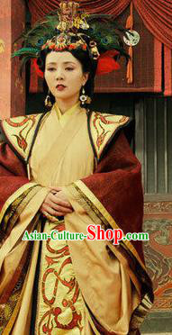 Traditional Chinese Ancient Chu Kingdom Empress Wei Hanfu Dress Embroidered Replica Costume for Women