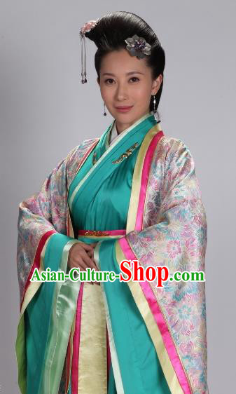 Traditional Chinese Ancient Qin Kingdom Imperial Concubine Wei Hanfu Dress Embroidered Replica Costume for Women