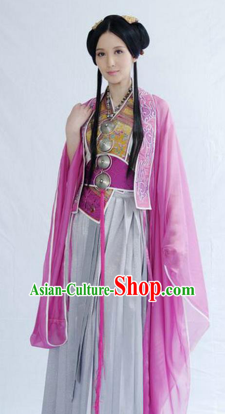 Chinese Ancient Chu Dynasty Consort Yu Replica Hanfu Dress Costume for Women