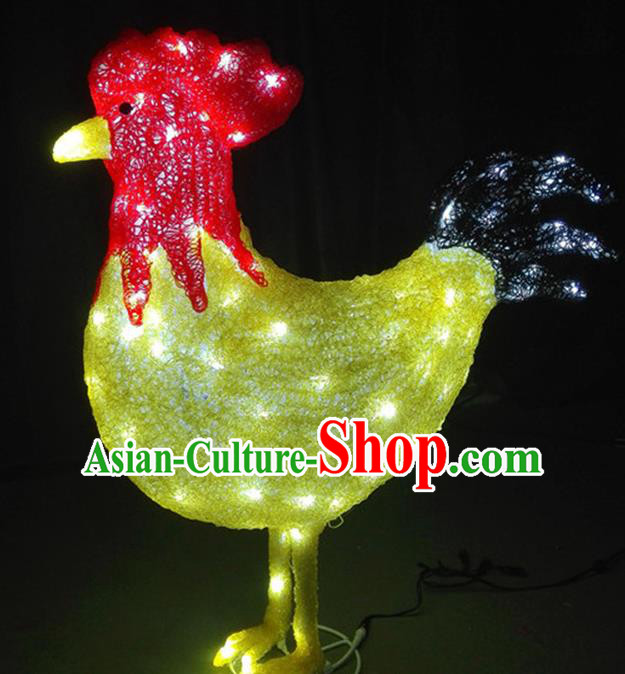 Traditional Handmade Chinese Zodiac Rooster Electric LED Lights Lamps Lamp Decoration
