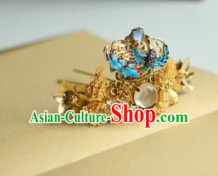 Traditional Chinese Ancient Blueing Hair Clips Hair Accessories Handmade Hanfu Hairpins for Women