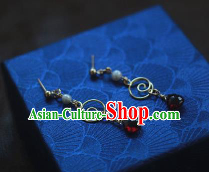 Traditional Chinese Ancient Handmade Hanfu Earrings Classical Eardrop for Women