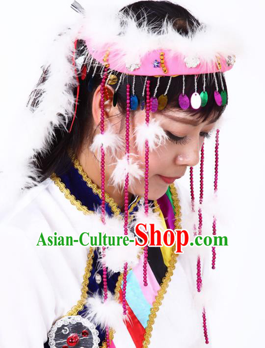 Chinese Traditional Classical Dance Hair Accessories Uyghur Nationality Dance Tassel Headwear for Women