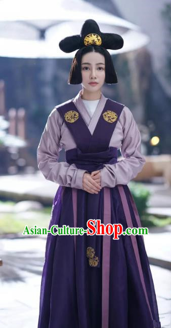 Ancient Drama Untouchable Lovers Chinese Southern and Northern Dynasties Court Maid Replica Costume for Women