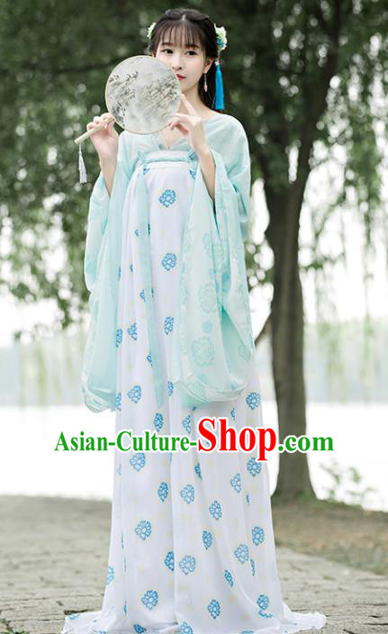 Traditional Chinese Ancient Palace Lady Costume Tang Dynasty Court Maid Hanfu Dress for Women