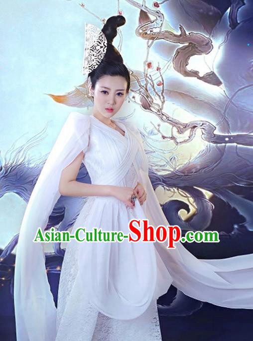 Traditional Chinese Ancient Swordswoman Costume Tang Dynasty Palace Princess Hanfu Dress for Women