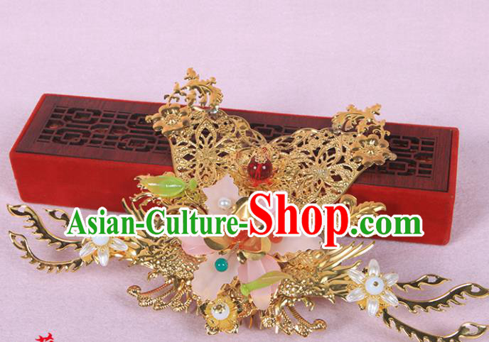 Chinese Ancient Hair Accessories Hanfu Hairpins Hair Comb Traditional Palace Headwear for Women