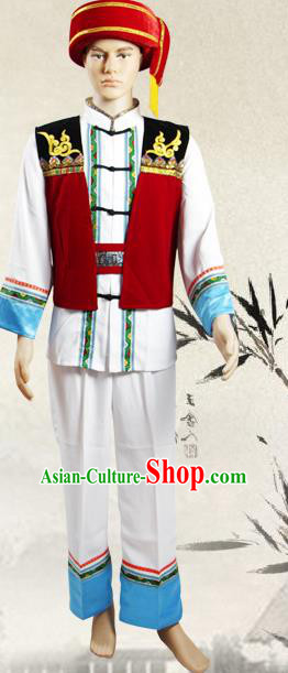 Traditional Chinese Yao National Minority Costumes, China Ethnic Minority Embroidery Clothing for Men