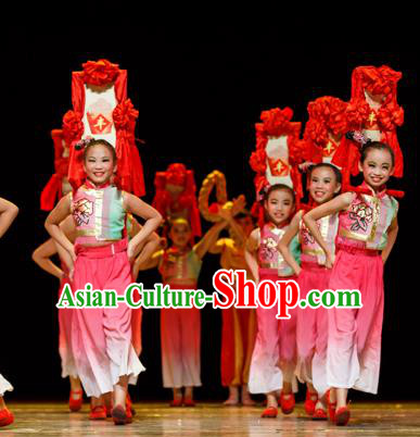 Chinese Traditional Folk Dance Costume, Children Classical Dance Clothing for Kids