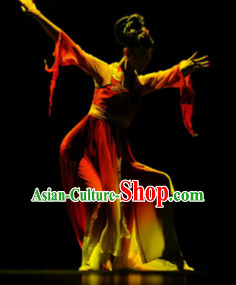 Traditional Chinese Classical Dance Costume, China Folk Dance Umbrella Dance Clothing for Women