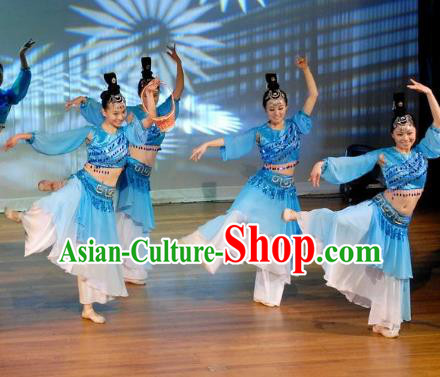 Traditional Chinese Ancient Dance Costume, China Folk Dance Classical Dance Dress for Women