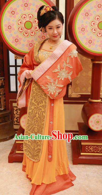 Chinese Ancient Court Maid Hanfu Dress Tang Dynasty Palace Maidservant Embroidered Costumes for Women