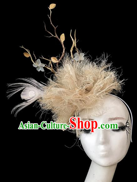 Top Grade Catwalks Hair Accessories Exaggerated Hair Clasp Modern Fancywork Headwear