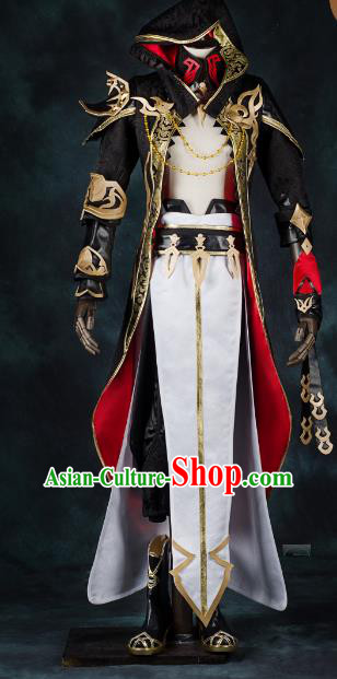 China Ancient Cosplay Swordsman Costumes Chinese Traditional General Knight-errant Clothing for Men