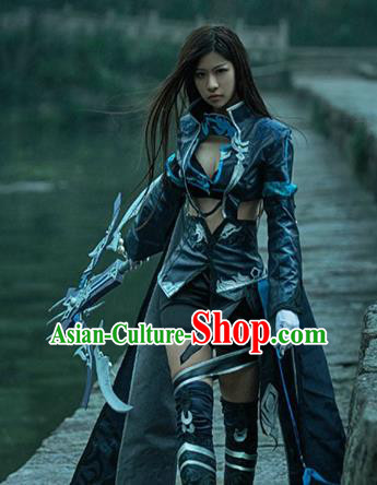 China Ancient Cosplay Female General Costumes Chinese Traditional Swordsman Warriors Knight-errant Clothing for Women