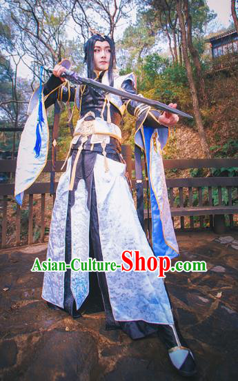 Traditional China Ancient Cosplay Swordsman Costumes Chinese Knight-errant Clothing for Men