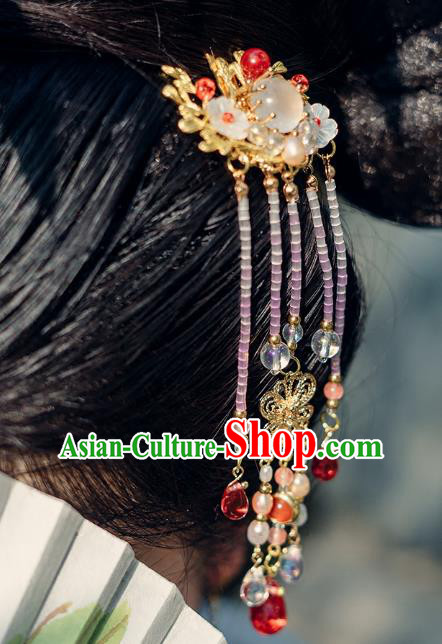 China Ancient Hair Accessories Hanfu Tassel Hair Comb Chinese Classical Hairpins for Women
