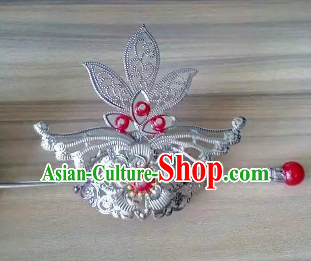 China Ancient Hair Accessories Hanfu Red Beads Hairdo Crown Chinese Traditional Hairpins for Women