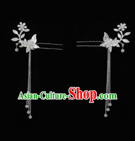 China Ancient Hair Accessories Hanfu Tassel Butterfly Step Shake Chinese Classical Hairpins for Women