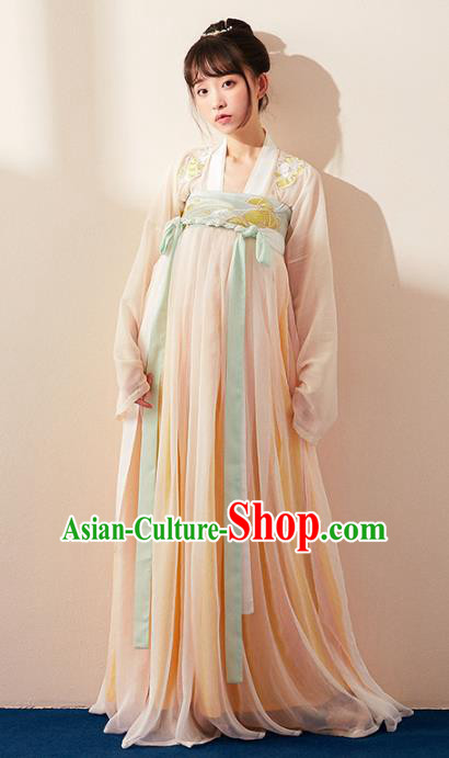Chinese Ancient Tang Dynasty Palace Lady Costume Traditional Princess Hanfu Dress for Women