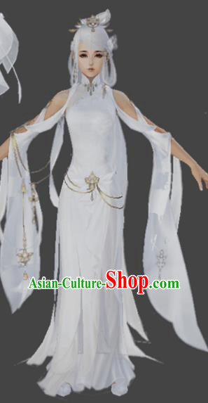 Chinese Ancient Costume Cosplay Fairy Swordswoman Dress Hanfu Clothing for Women