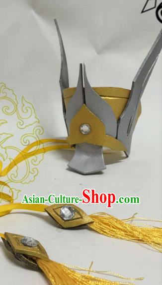 Chinese Traditional Handmade Nobility Childe Swordsman Hair Accessories Ancient Knight Hairdo Crown Headwear for Men