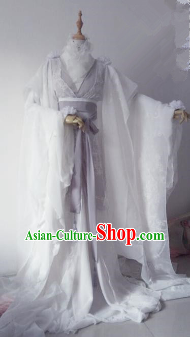 Chinese Ancient Cosplay Knight Costume Han Dynasty Swordswoman Embroidered Hanfu Dress for Women