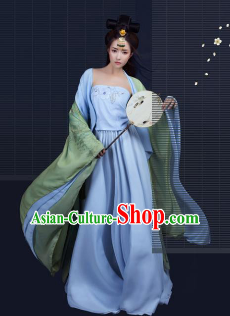 Chinese Ancient Imperial Concubine Hanfu Dress Traditional Tang Dynasty Princess Embroidered Costume for Women