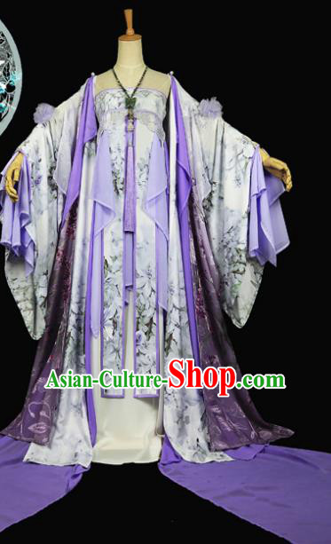 Chinese Ancient Cosplay Swordswoman Costume Tang Dynasty Imperial Consort Embroidered Hanfu Dress for Women