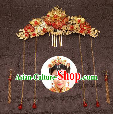 Chinese Traditional Hair Accessories Ancient Hairpins Phoenix Coronet for Women