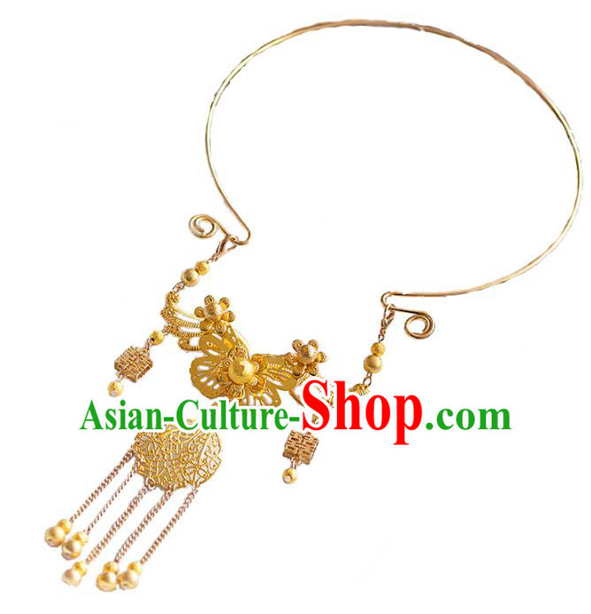 Top Grade Chinese Handmade Wedding Accessories Bride Hanfu Necklace for Women