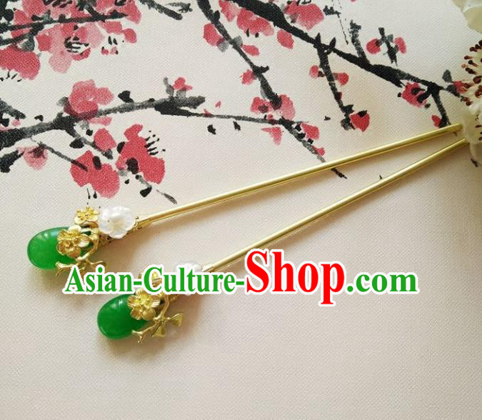 Chinese Ancient Handmade Hanfu Hair Clip Hair Accessories Classical Brass Hairpins for Women