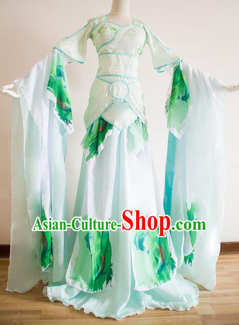 Chinese Ancient Cosplay Princess Green Hanfu Dress Traditional Song Dynasty Palace Lady Dance Costume for Women